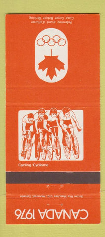 Matchbook Cover - 1976 Canada Olympics Cycling ORANGE 30 Strike