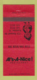 Matchbook Cover - At's A Nice Restaurant Broadview IL 30 Strike