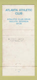 Matchbook Cover - Atlanta Athletic Club 1981 PGA Golf GA WEAR 30 Strike