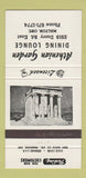 Matchbook Cover - Athenian Garden Malton ON 30 Strike