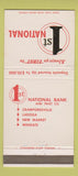 Matchbook Cover - 1st National Bank Ladoga Crawfordsville Wingate IN 30 Strike