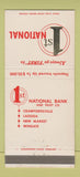 Matchbook Cover - 1st National Bank Ladoga Crawfordsville Wingate IN 30 Strike
