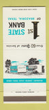 Matchbook Cover - 1st State Bank Brazoria TX 30 Strike