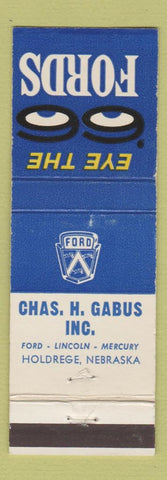 Matchbook Cover - 1966 Ford Chas Gabus Holdrege NE