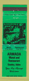 Matchbook Cover - Armada Motel Restaurant Stanley ID WEAR