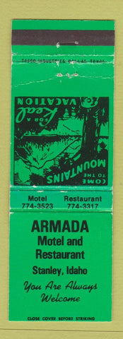Matchbook Cover - Armada Motel Restaurant Stanley ID WEAR