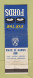 Matchbook Cover - 1966 Ford Chas Gaubus Holdrege NE WEAR