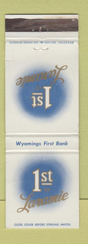 Matchbook Cover - 1st Bank of Laramie WY WORN