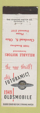 Matchbook Cover - 1949 Oldsmobile Cleveland OH Reliable Motors