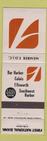 Matchbook Cover - 1st National Bank Bar Harbor Calais Ellsworth ME