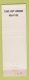 Matchbook Cover - Asia Restaurant San Francisco CA