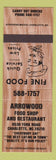 Matchbook Cover - Arrowhead Food Shop Restaurant Charlotte NC