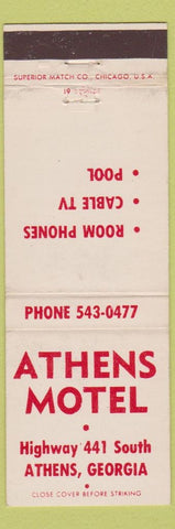 Matchbook Cover - Athens Motel GA