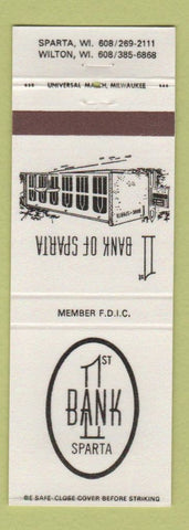 Matchbook Cover - 1st Bank of Sparta WI Wilton