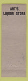 Matchbook Cover - Art's Liquor Store Milford CT Bumper Crop