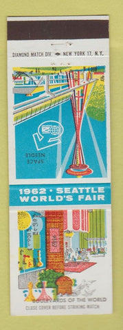 Matchbook Cover - 1962 World's Fair Seattle WA Space Needle Blvds of the World