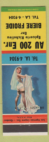 Matchbook Cover - Au 200 Restaurant QC pinup