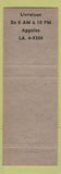 Matchbook Cover - Au 200 Restaurant QC pinup