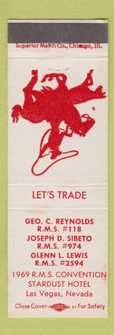 Matchbook Cover - 1969 RMS Convention Las Vegas NV Stardust Hotel