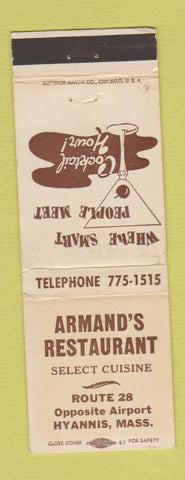 Matchbook Cover - Armand's Restaurant Hyannis MA Cape Cod