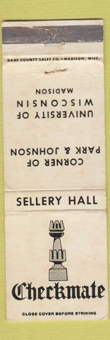 Matchbook Cover - Checkmate University of Wisconsin Madison WI WEAR
