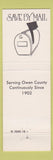 Matchbook Cover - Peoples Bank and Trust Owenton KY Monterey