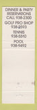 Matchbook Cover - Westwood Country Club Vienna VA