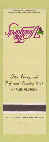 Matchbook Cover - The Vineyards Naples FL Golf Country Club