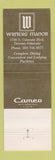 Matchbook Cover - Writers' Manor Denver Colorado