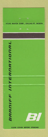Matchbook Cover - Braniff Airlines GREEN