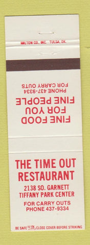 Matchbook Cover - Time Out Restaurant Tulsa OK WEAR