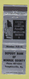 Matchbook Cover - Deposit Bank of Monroe County Tompkinsville KY WEAR