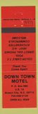 Matchbook Cover - Down Town Motel Bryson City NC