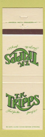 Matchbook Cover - TK Tripps Asheville Charlotte Greensboro NC Macon GA