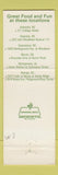 Matchbook Cover - TK Tripps Asheville Charlotte Greensboro NC Macon GA