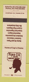 Matchbook Cover - Pipes Custom Smoke Shop Asheville Hickory NC