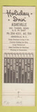 Matchbook Cover - Holiday Inn Asheville NC #4 BLACK