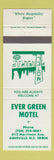 Matchbook Cover - Ever Green Motel Asheville NC