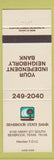 Matchbook Cover - Benbrook State Bank TX