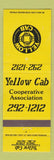 Matchbook Cover - Yellow Cab Taxi