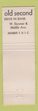 Matchbook Cover - Old Second National Bank Aurora IL WEAR