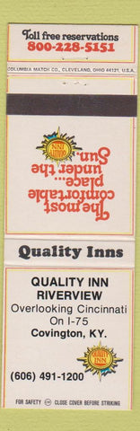 Matchbook Cover - Quality Inn Riverview Covington KY