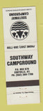 Matchbook Cover - Southway Camp Ground Eddyville KY WHITE