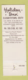 Matchbook Cover - Holiday Inn Elizabethtown KY #2 TAN