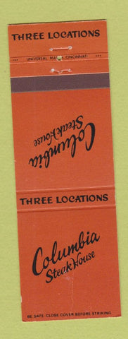 Matchbook Cover - Columbia Steak House Lexington Louisville KY