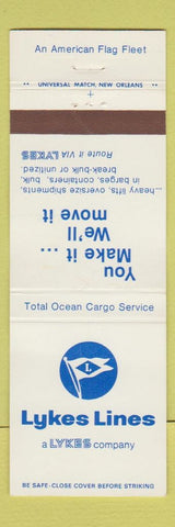 Matchbook Cover - Lykes Lines Cargo Shipping