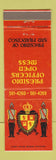 Matchbook Cover - Presidio Officers' Open Mess San Francisco CA