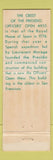 Matchbook Cover - Presidio Officers' Open Mess San Francisco CA
