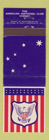 Matchbook Cover - American National Club Sydney Australia