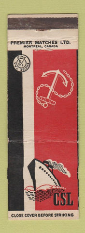 Matchbook Cover - CSL Shipping Cruise? Montreal QC WEAR